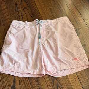 Tommy Bahama Pink Striped Men's Swim Trunks